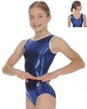 Glam Navy Sleeveless Gymnastics Leotard